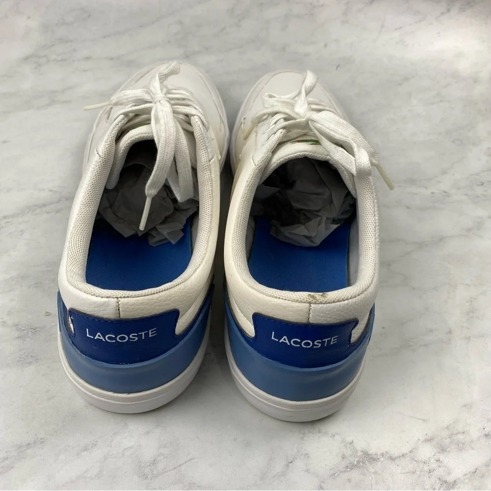 Lacoste: Men's Lace Up Sporty Casual White‎ Tennis Shoes Sneakers Preppy Size 12